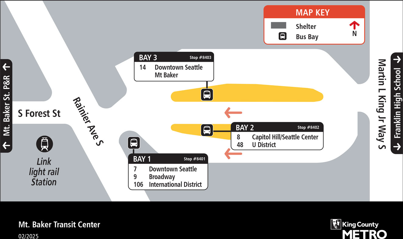 Mount Baker Transit Center map