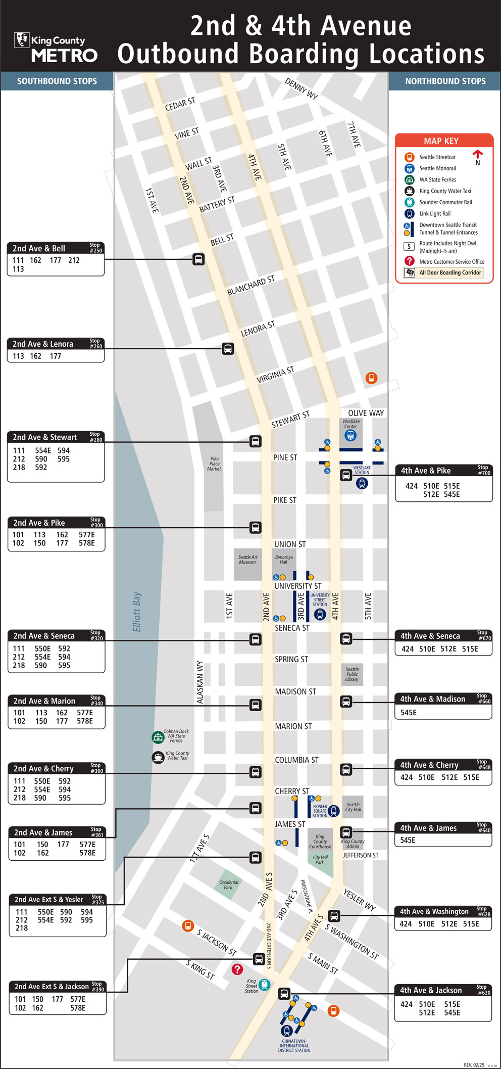 2nd and 4th Avenue map