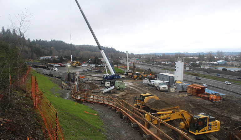 Static image of the construction site at the South County Recycling and Transfer Station project - links to multiple time-lapse images of the project site
